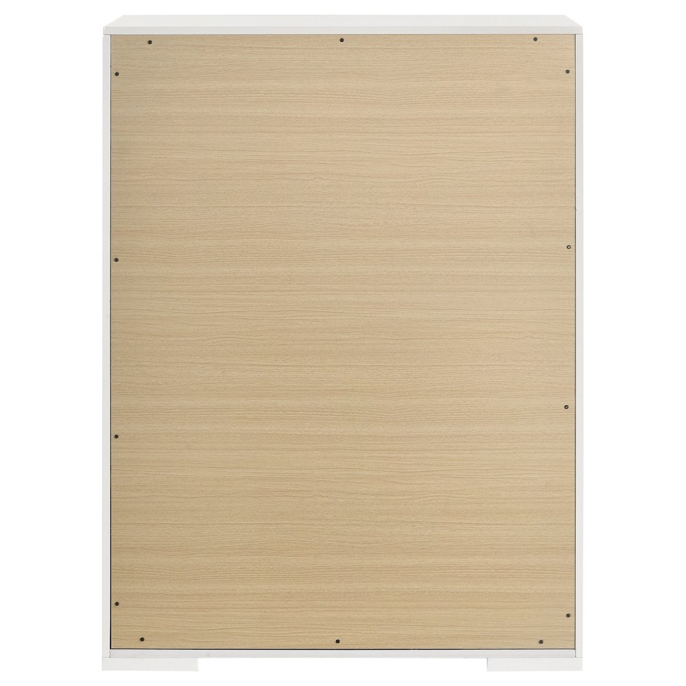 Ives 5-drawer Bedroom Chest of Drawers White High Gloss. Picture 7