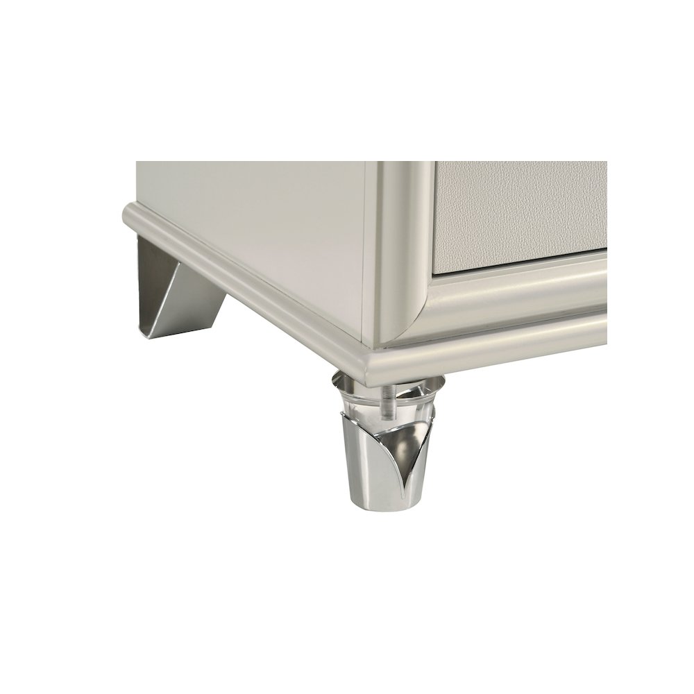Olivia 2-drawer Nightstand Bedside Table Pearl White. Picture 15