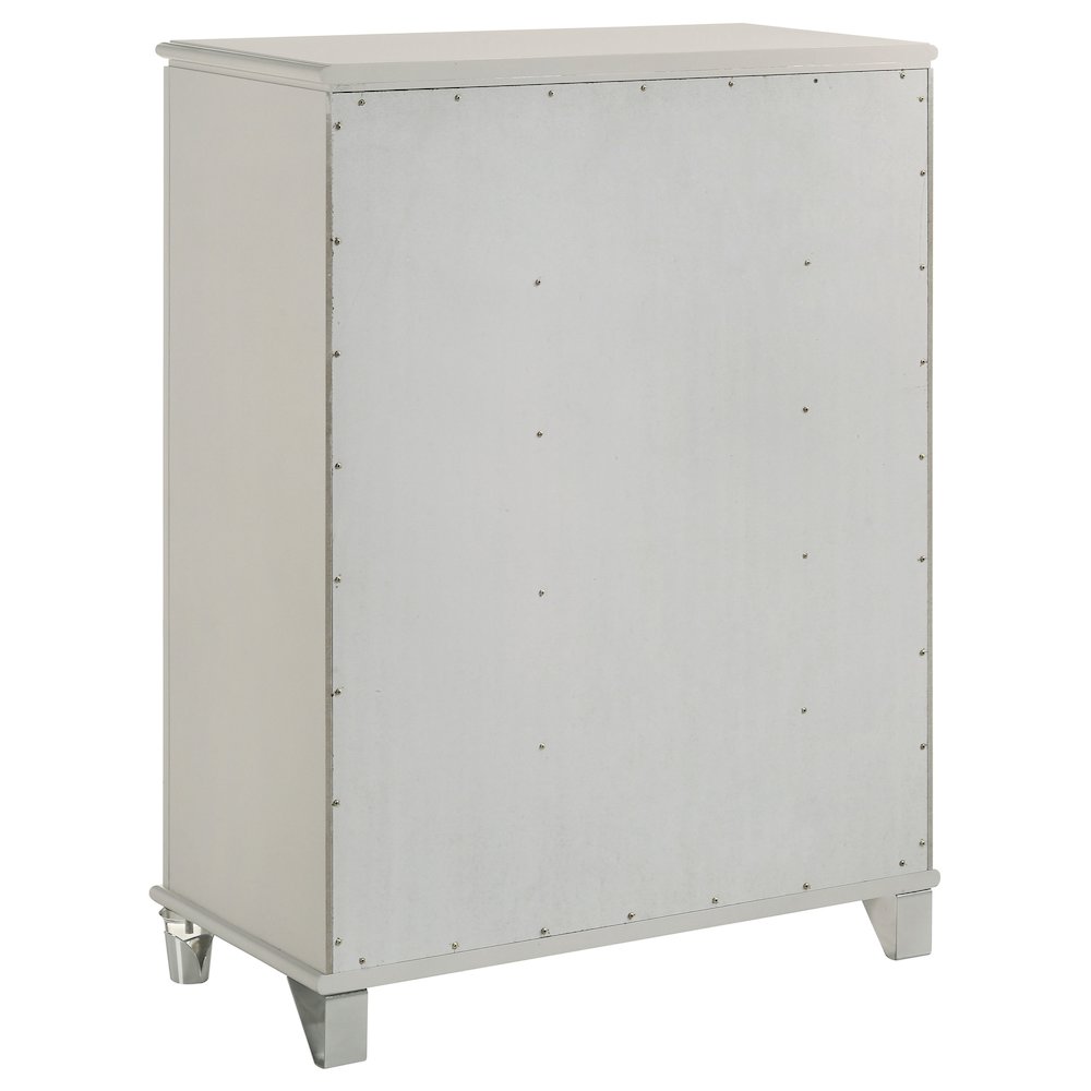 Olivia 5-drawer Bedroom Chest of Drawers Pearl White. Picture 6