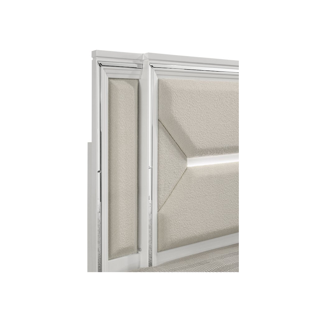 Marmore 4-piece Queen Bedroom Set White. Picture 13