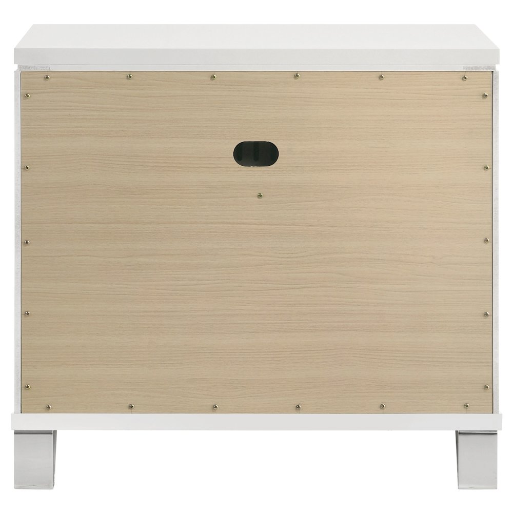 Marmore 2-drawer Nightstand Bedside Table White. Picture 7