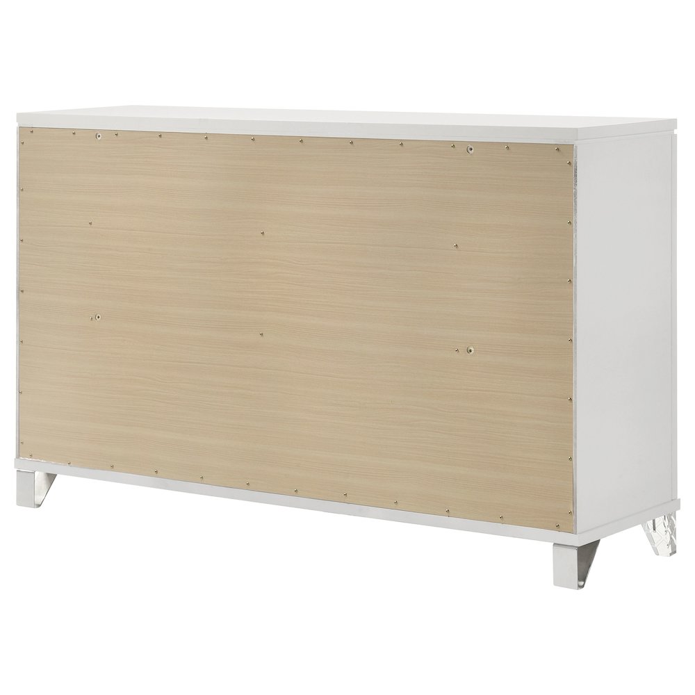 Marmore 9-drawer Dresser Cabinet White. Picture 8