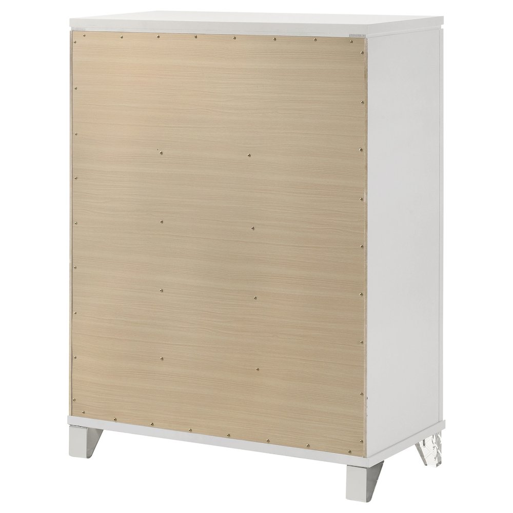 Marmore 5-drawer Bedroom Chest of Drawers White. Picture 8