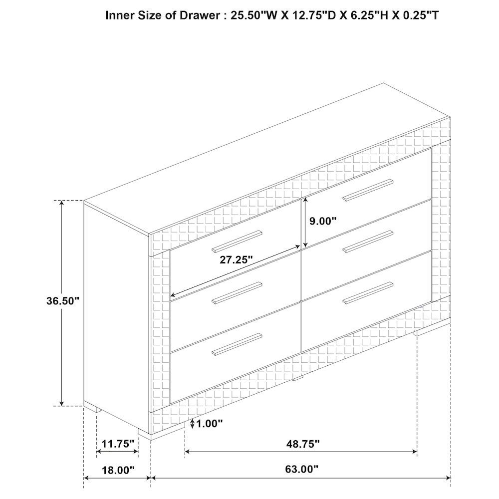 Ives 5-piece Queen Bedroom Set Grey High Gloss. Picture 18