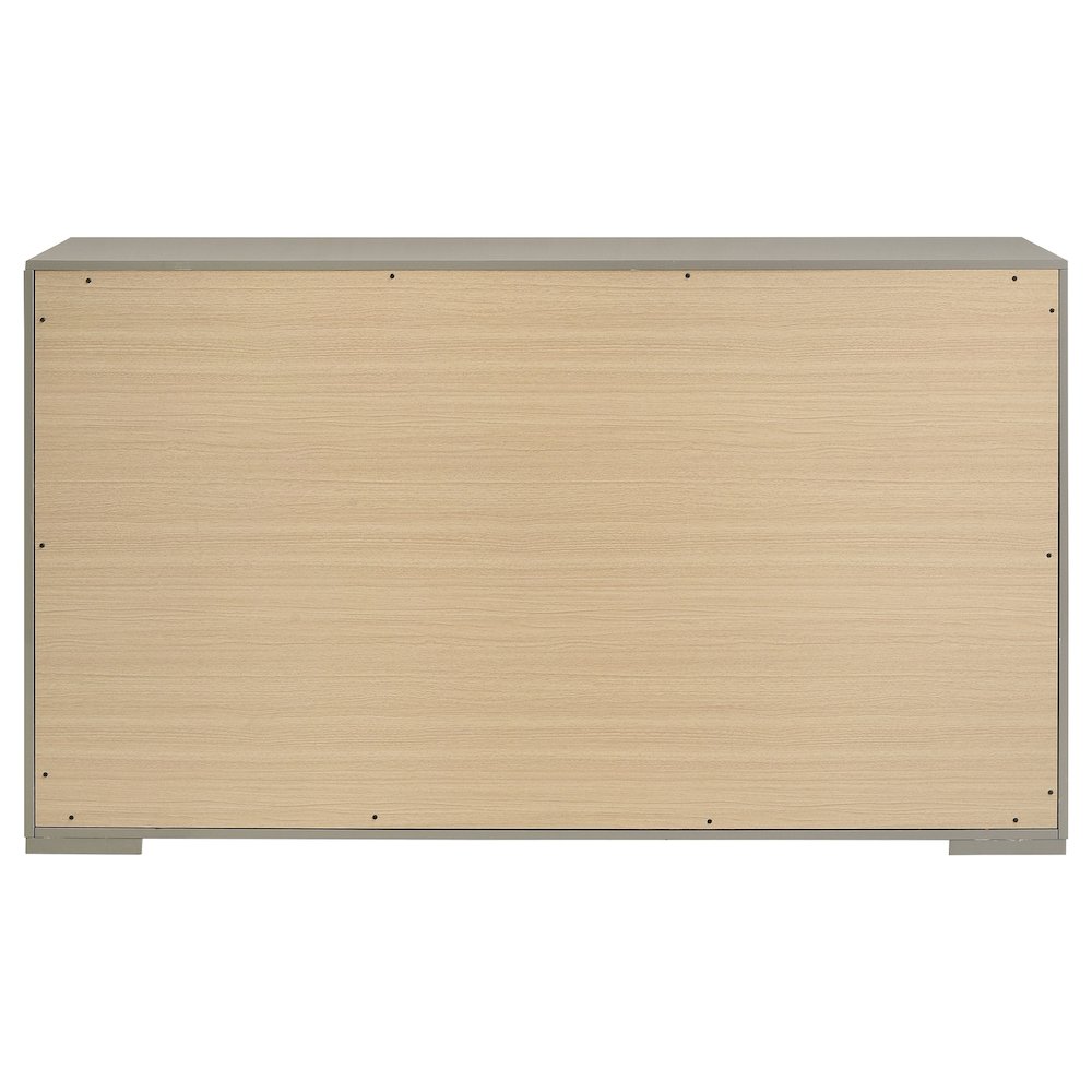 Ives 6-drawer Dresser Cabinet Grey High Gloss. Picture 7