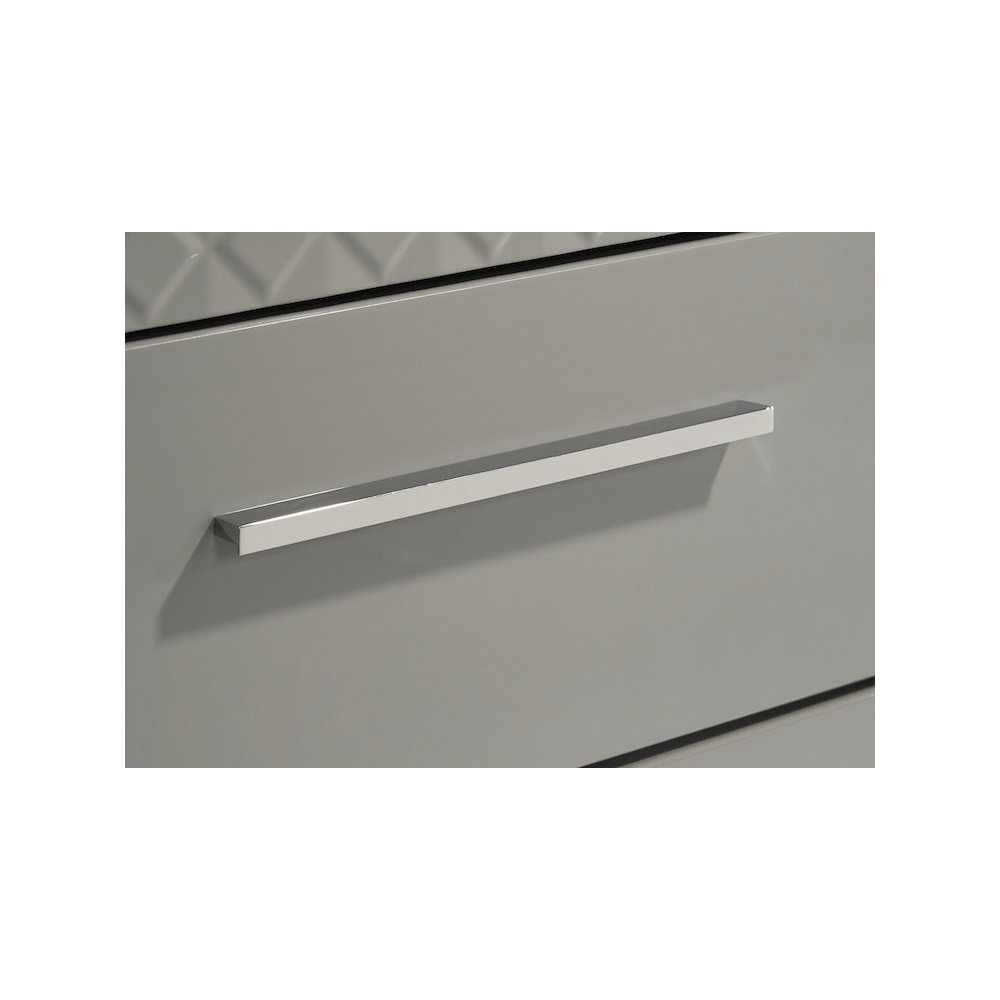 Ives 5-drawer Bedroom Chest of Drawers Grey High Gloss. Picture 13