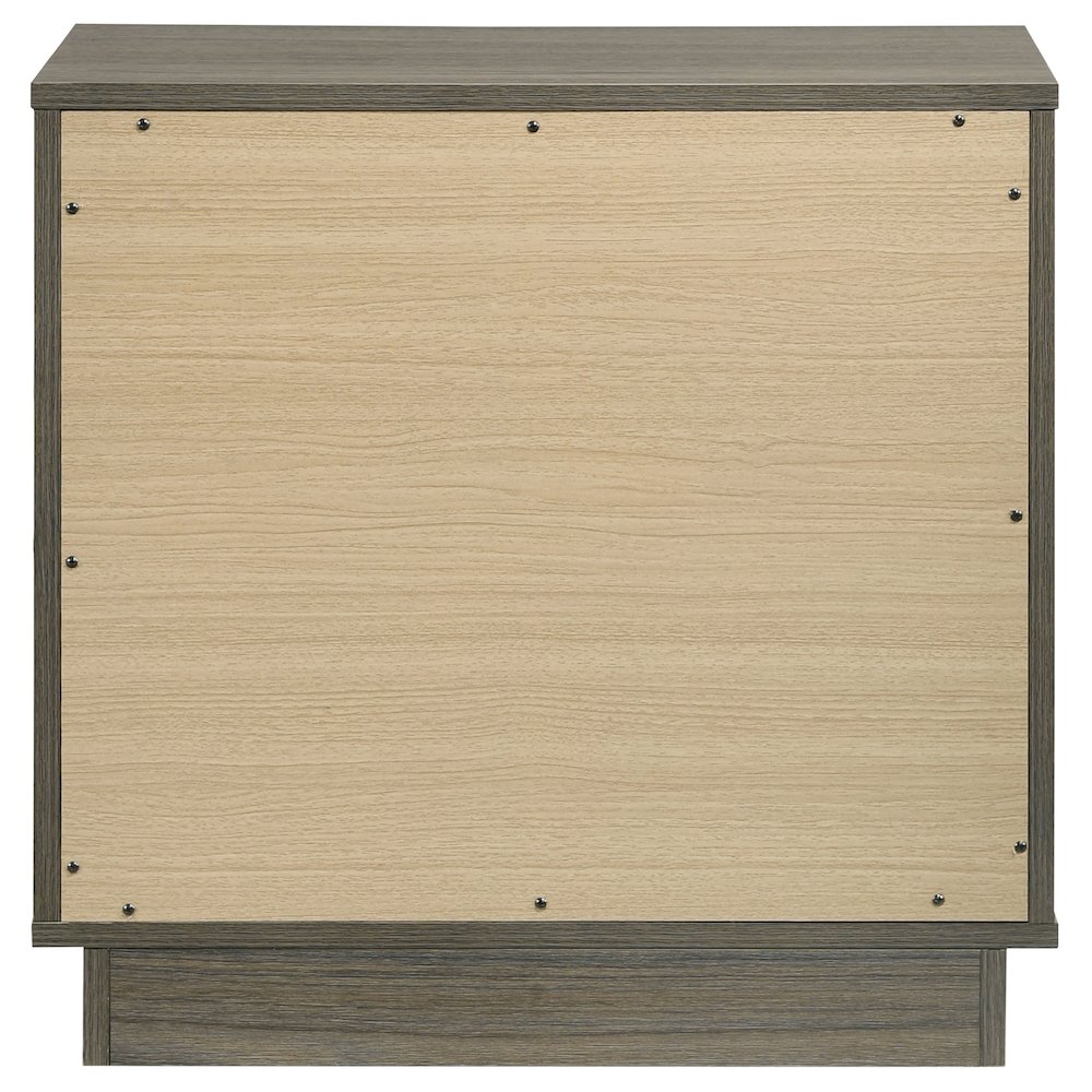 Fenwick 2-drawer Nightstand Bedside Table Grey Oak. Picture 7