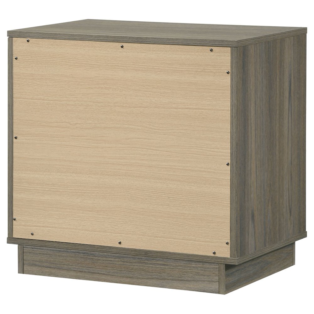 Fenwick 2-drawer Nightstand Bedside Table Grey Oak. Picture 8