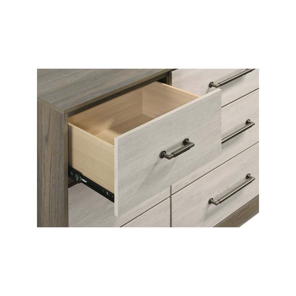 Fenwick 9-drawer Dresser Grey Oak. Picture 13