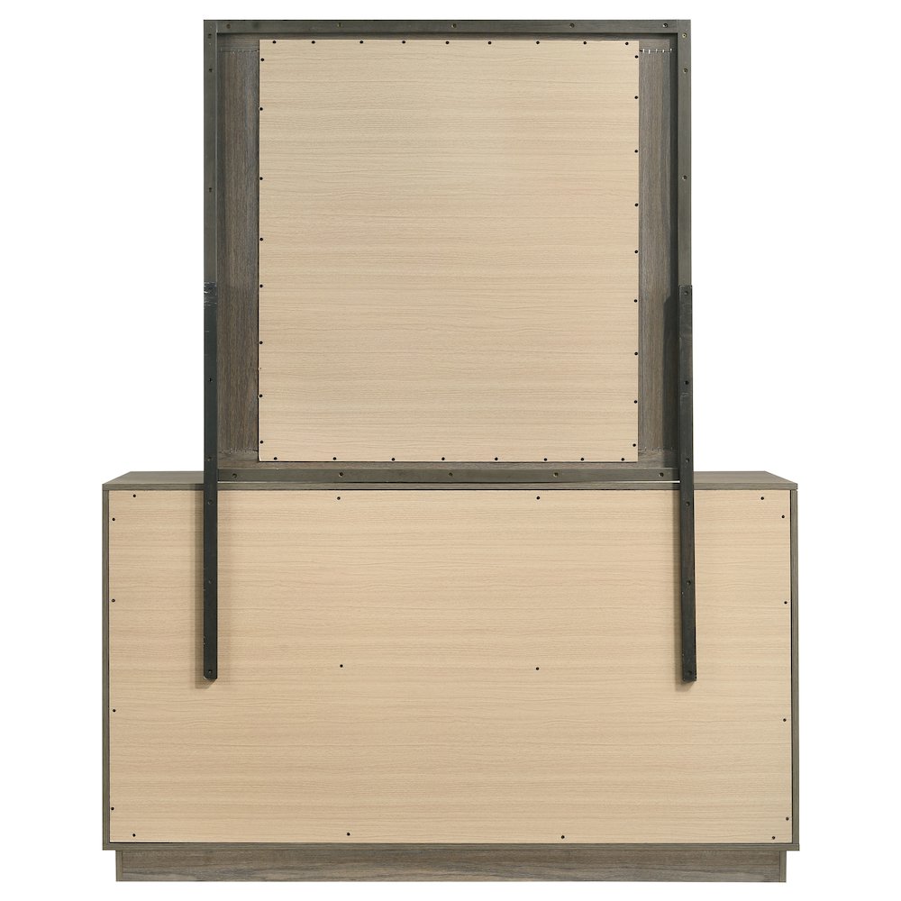 Fenwick 9-drawer Dresser with Mirror Grey Oak. Picture 7