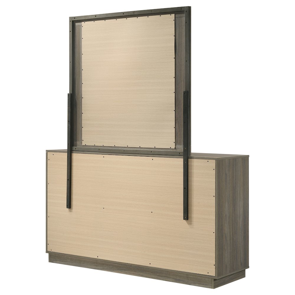 Fenwick 9-drawer Dresser with Mirror Grey Oak. Picture 8