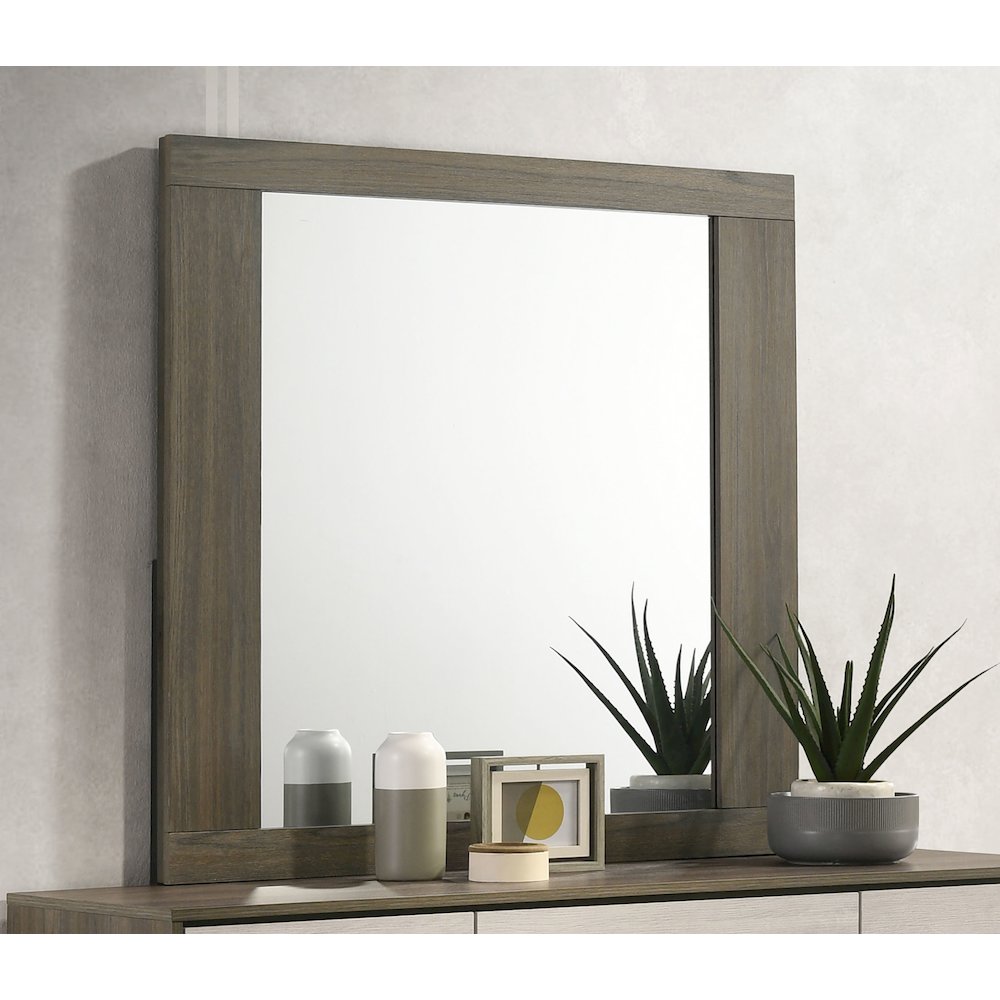 Fenwick Dresser Mirror Grey Oak. Picture 4