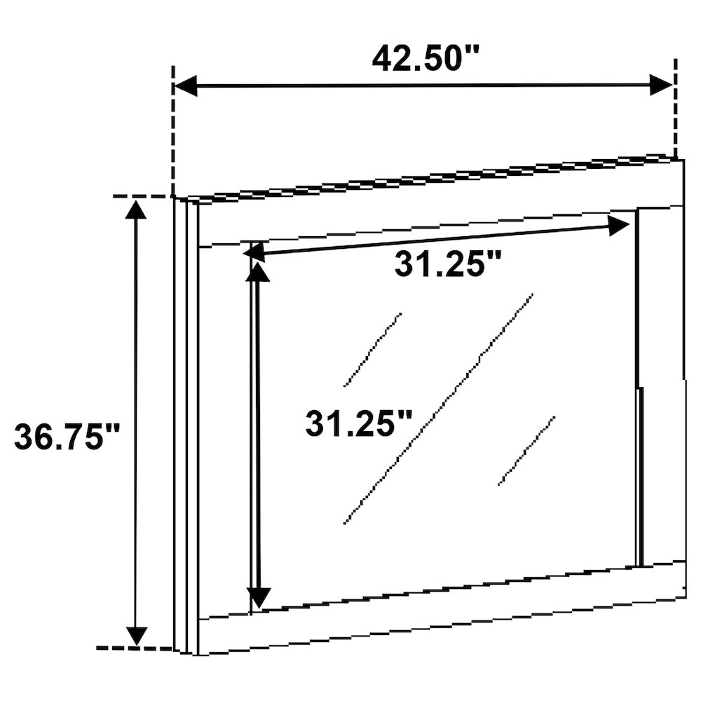 Fenwick Dresser Mirror Grey Oak. Picture 7