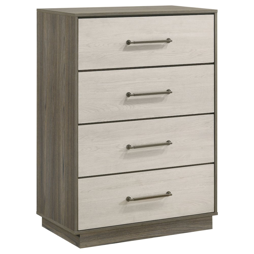 Fenwick 4-drawer Chest of Drawers Grey Oak. Picture 1
