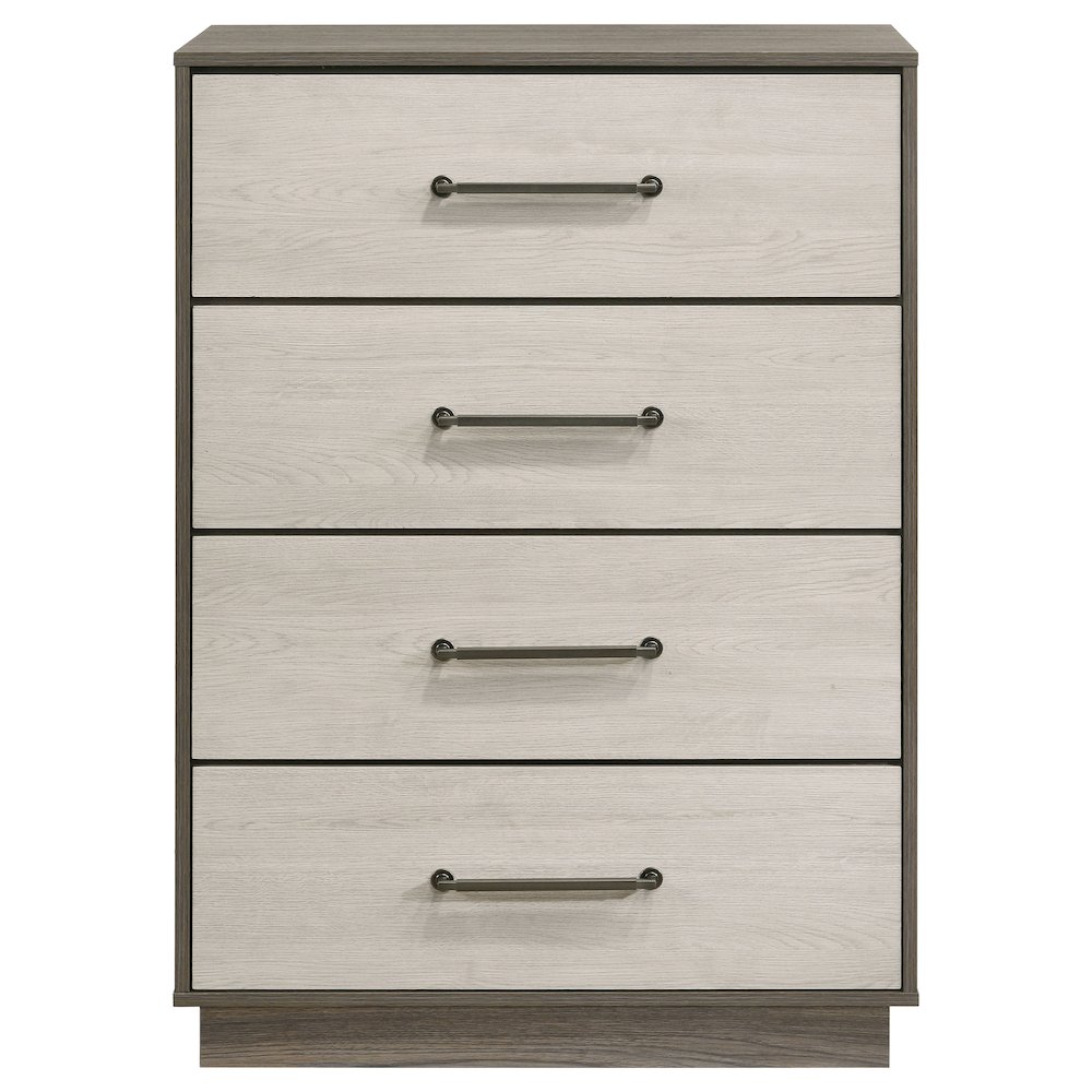 Fenwick 4-drawer Chest of Drawers Grey Oak. Picture 3