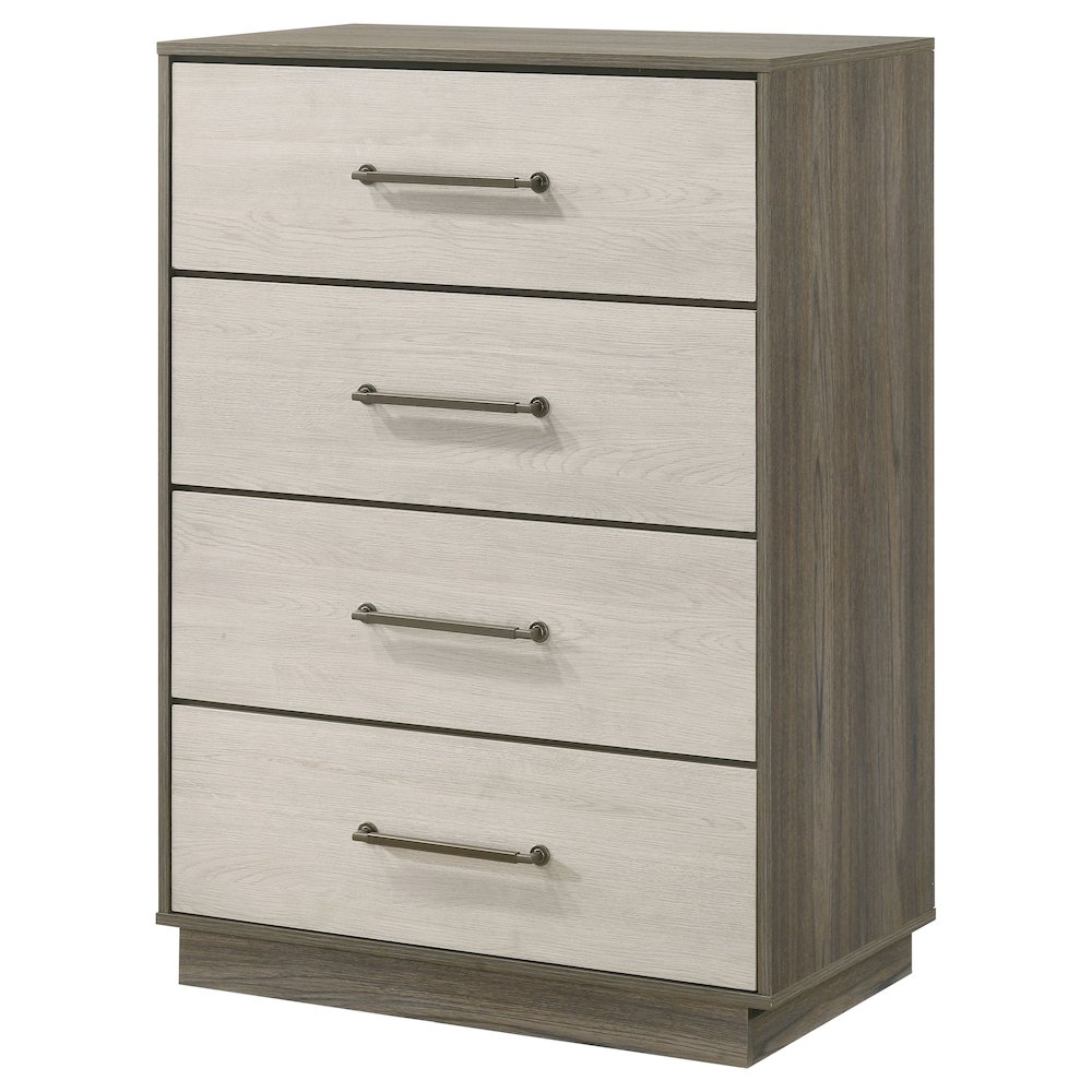 Fenwick 4-drawer Chest of Drawers Grey Oak. Picture 4