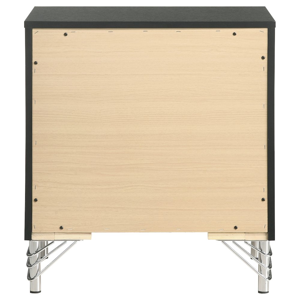 Lucia 2-drawer Nightstand Bedside Table Black. Picture 7