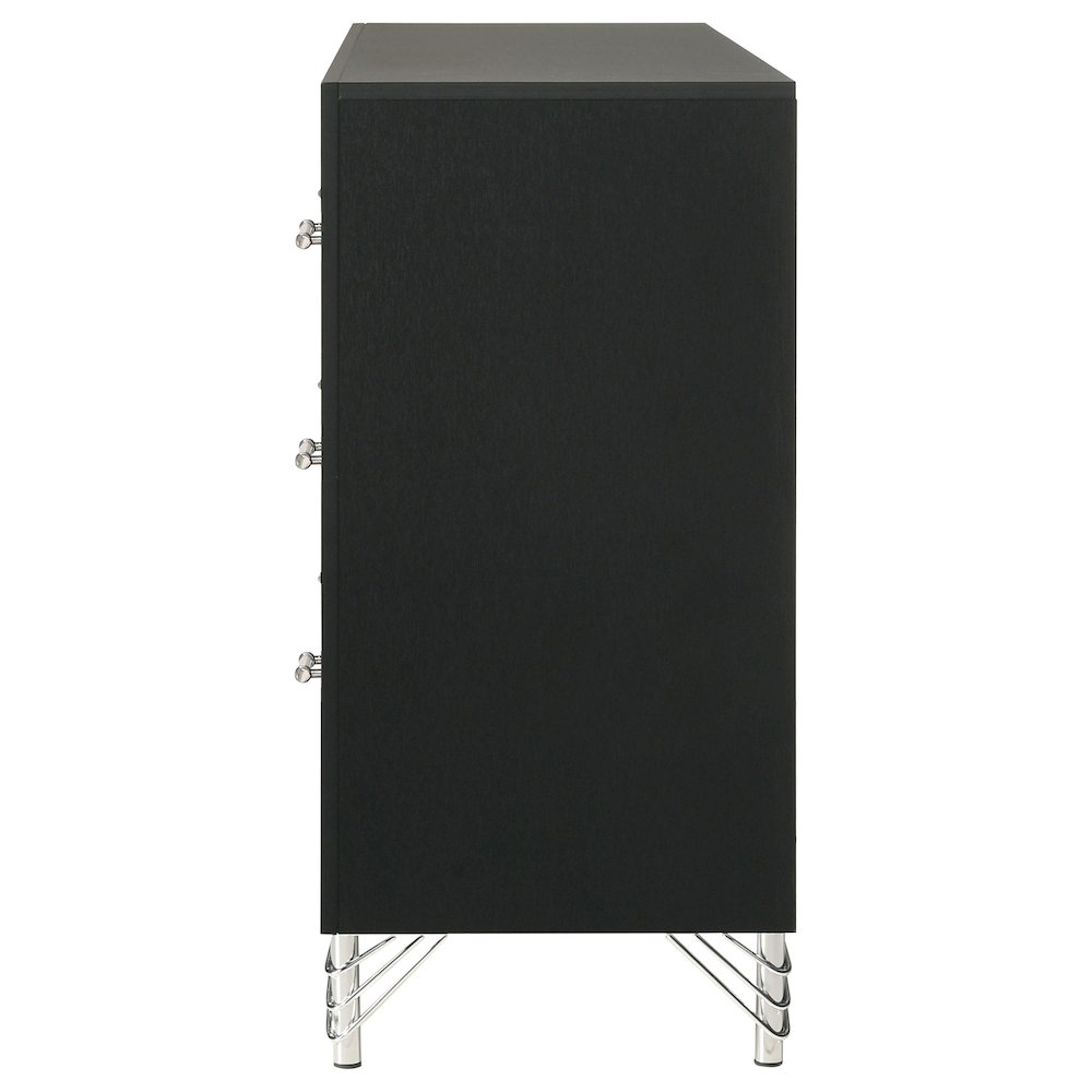 Lucia 6-drawer Dresser Cabinet Black. Picture 5
