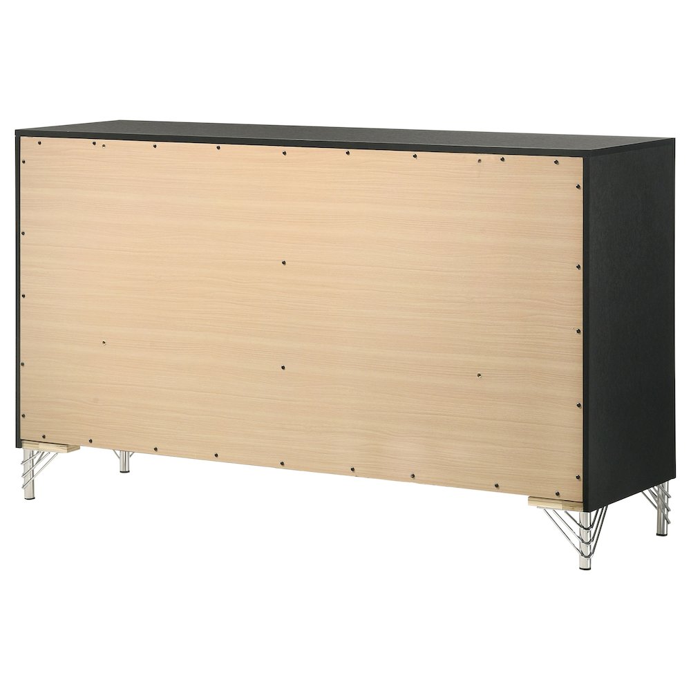 Lucia 6-drawer Dresser Cabinet Black. Picture 8