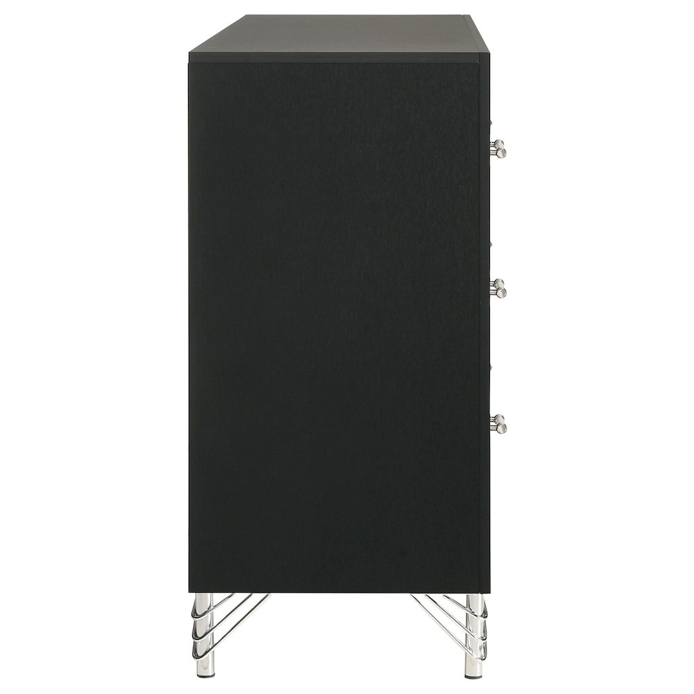 Lucia 6-drawer Dresser Cabinet Black. Picture 9