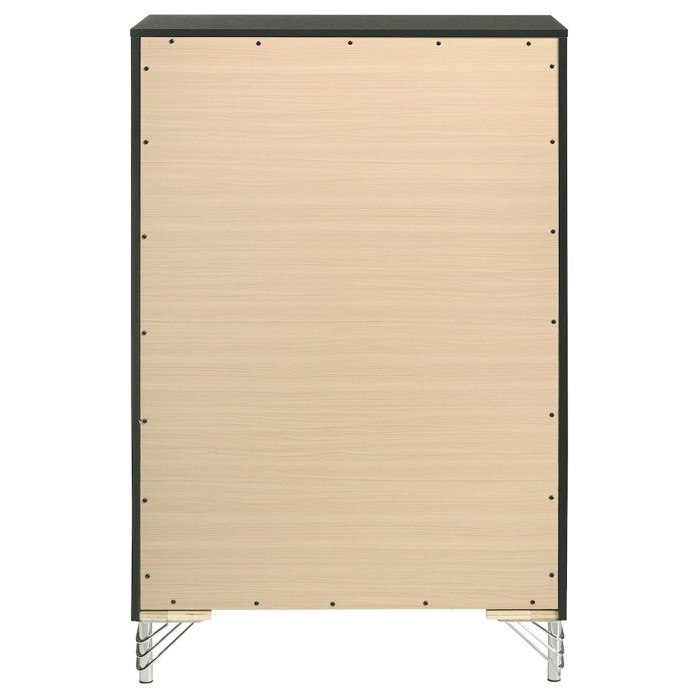 Lucia 5-drawer Bedroom Chest of Drawers Black. Picture 7