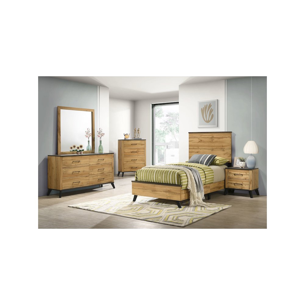 Kaywood 52-inch Twin Panel Bed Natural Pine. Picture 7