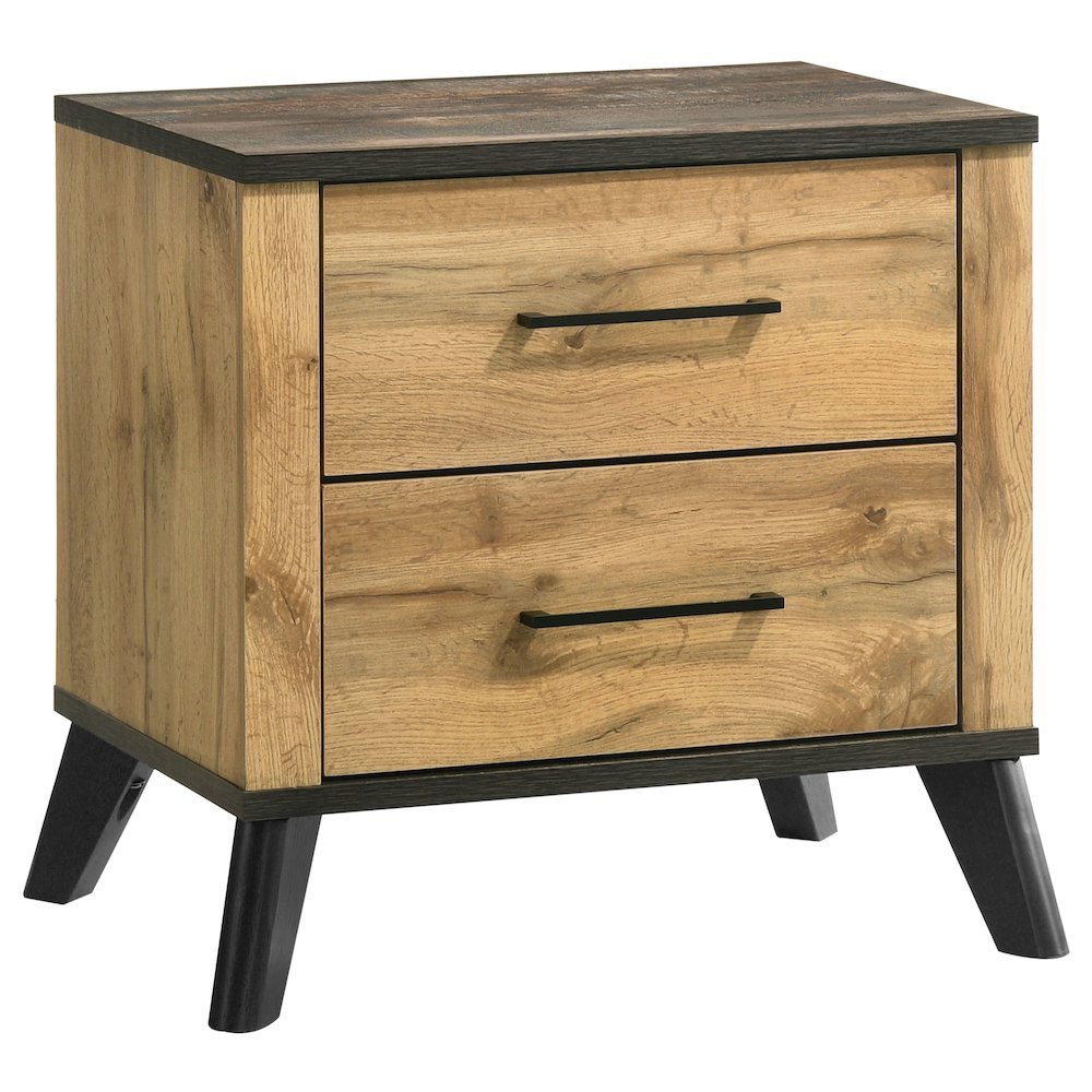 Kaywood 2-drawer Nightstand Bedside Table Natural Pine. Picture 1