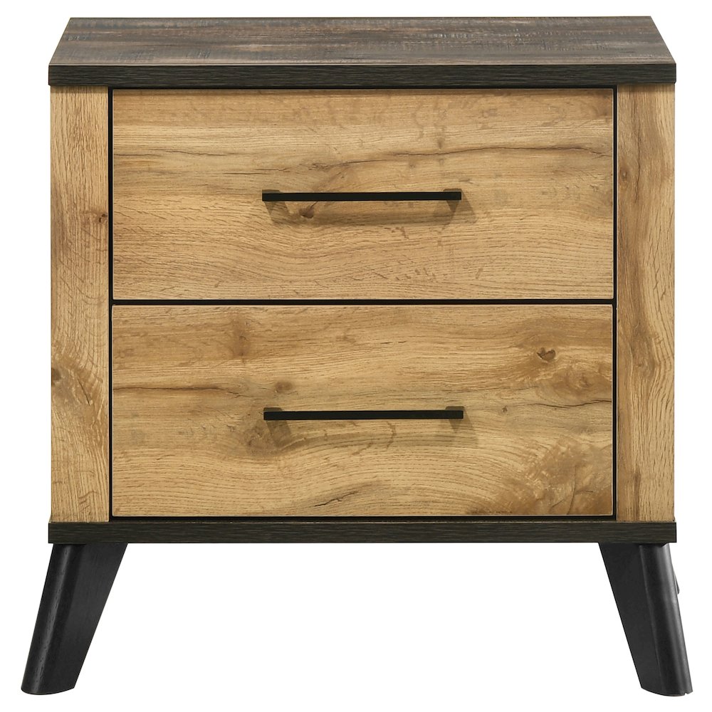 Kaywood 2-drawer Nightstand Bedside Table Natural Pine. Picture 3