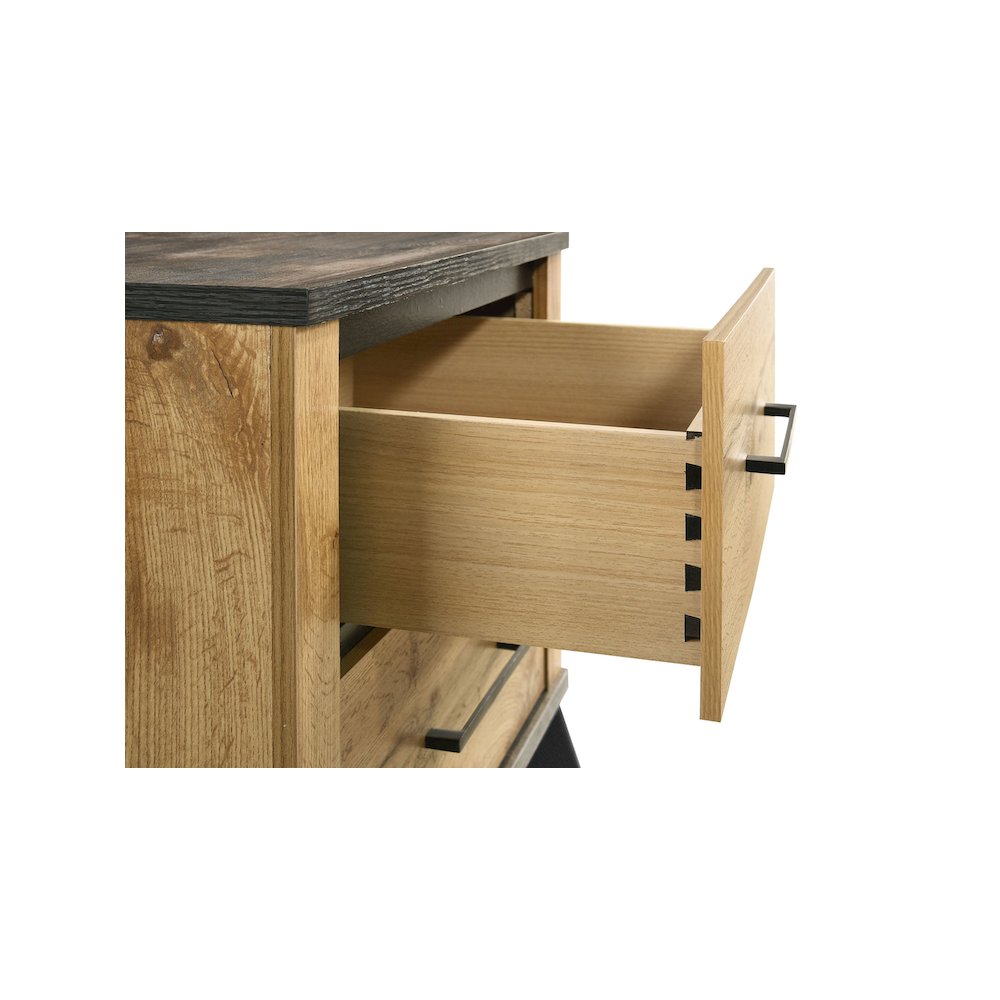 Kaywood 2-drawer Nightstand Bedside Table Natural Pine. Picture 11