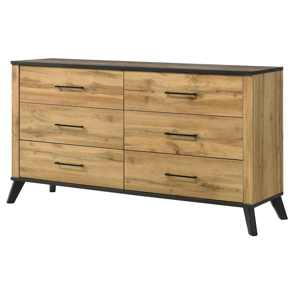 Kaywood 6-drawer Dresser Cabinet Natural Pine. Picture 4