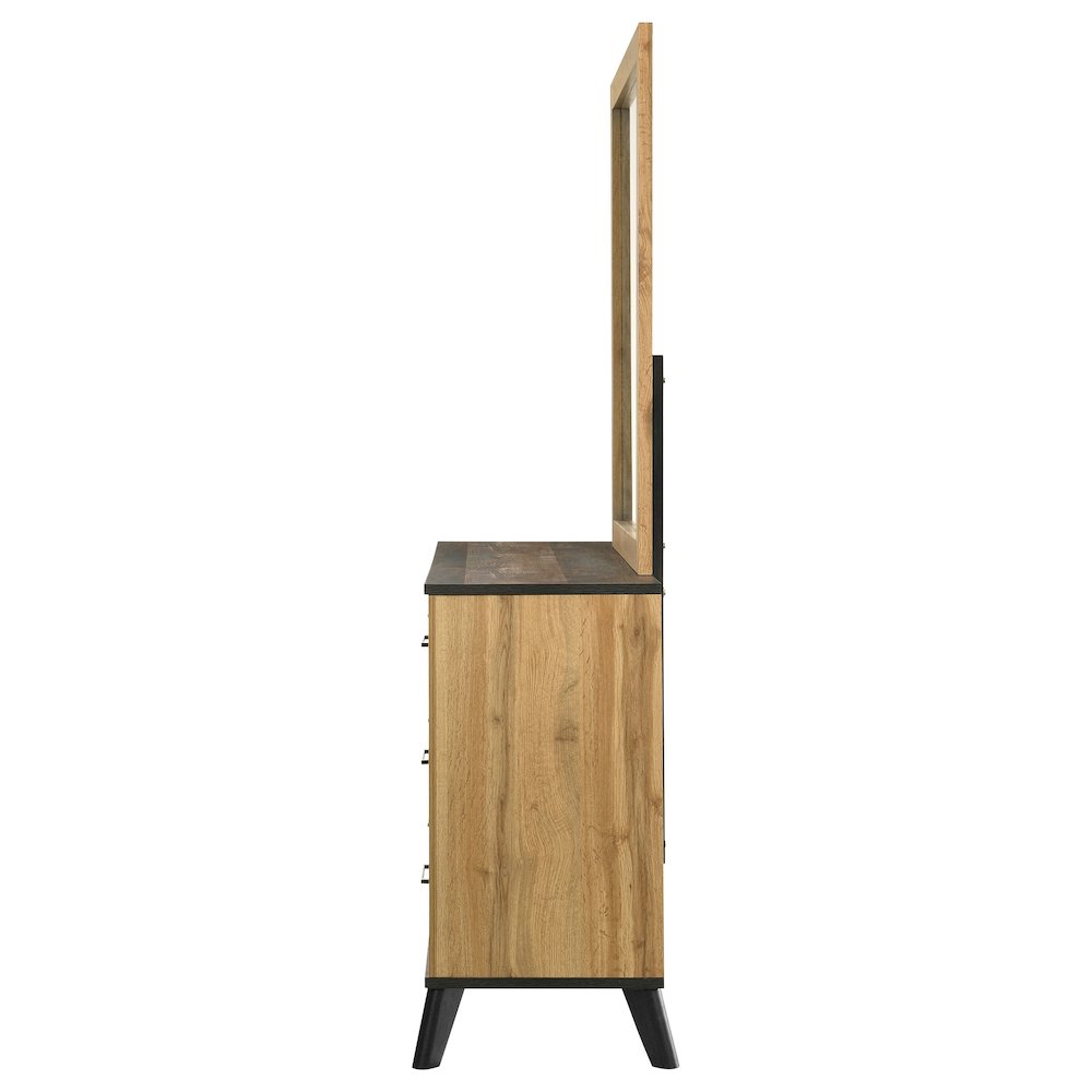 Kaywood 6-drawer Dresser and Mirror Natural Pine. Picture 5