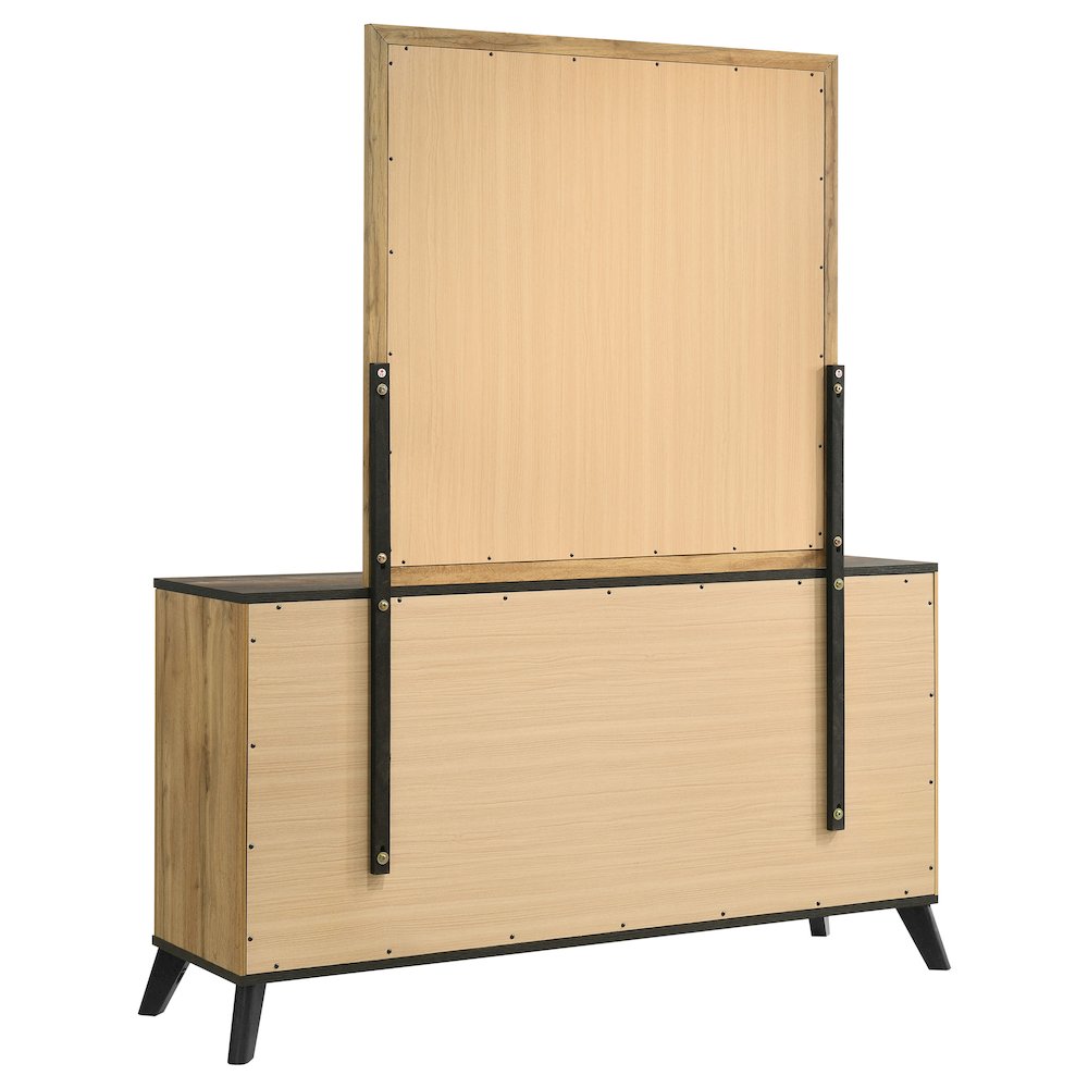 Kaywood 6-drawer Dresser and Mirror Natural Pine. Picture 6