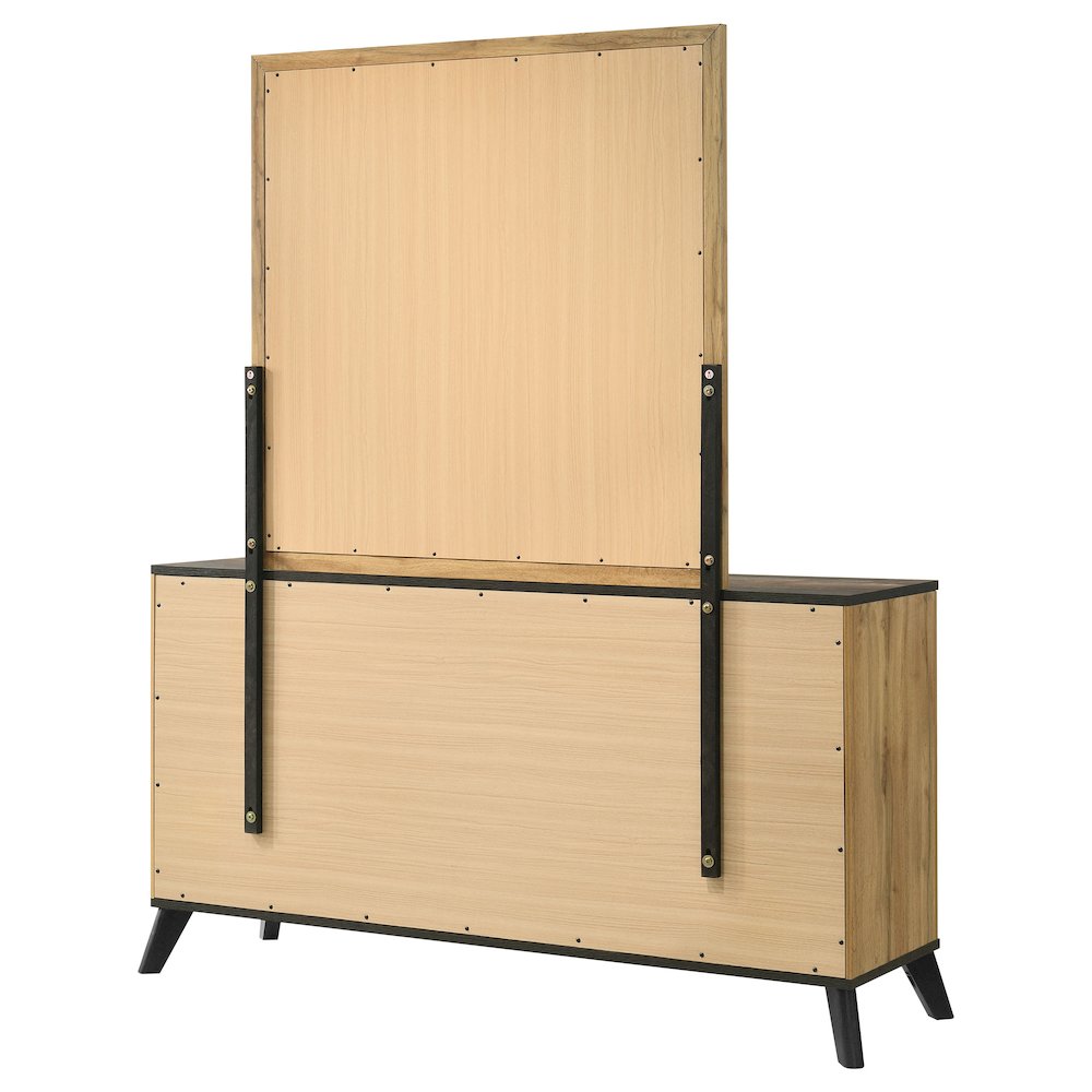 Kaywood 6-drawer Dresser and Mirror Natural Pine. Picture 8