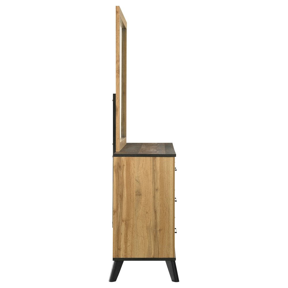 Kaywood 6-drawer Dresser and Mirror Natural Pine. Picture 9
