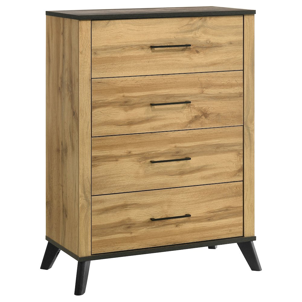 Kaywood 4-drawer Bedroom Chest of Drawers Natural Pine. Picture 1