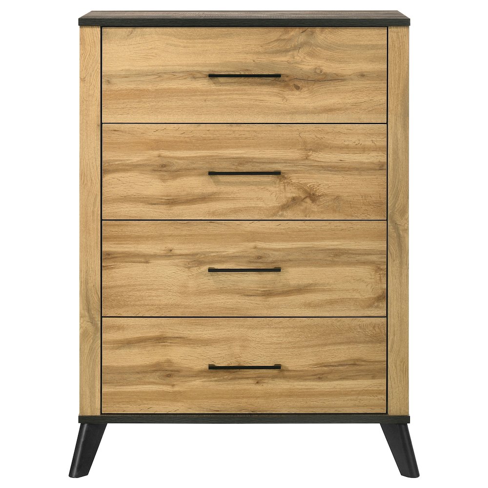 Kaywood 4-drawer Bedroom Chest of Drawers Natural Pine. Picture 3