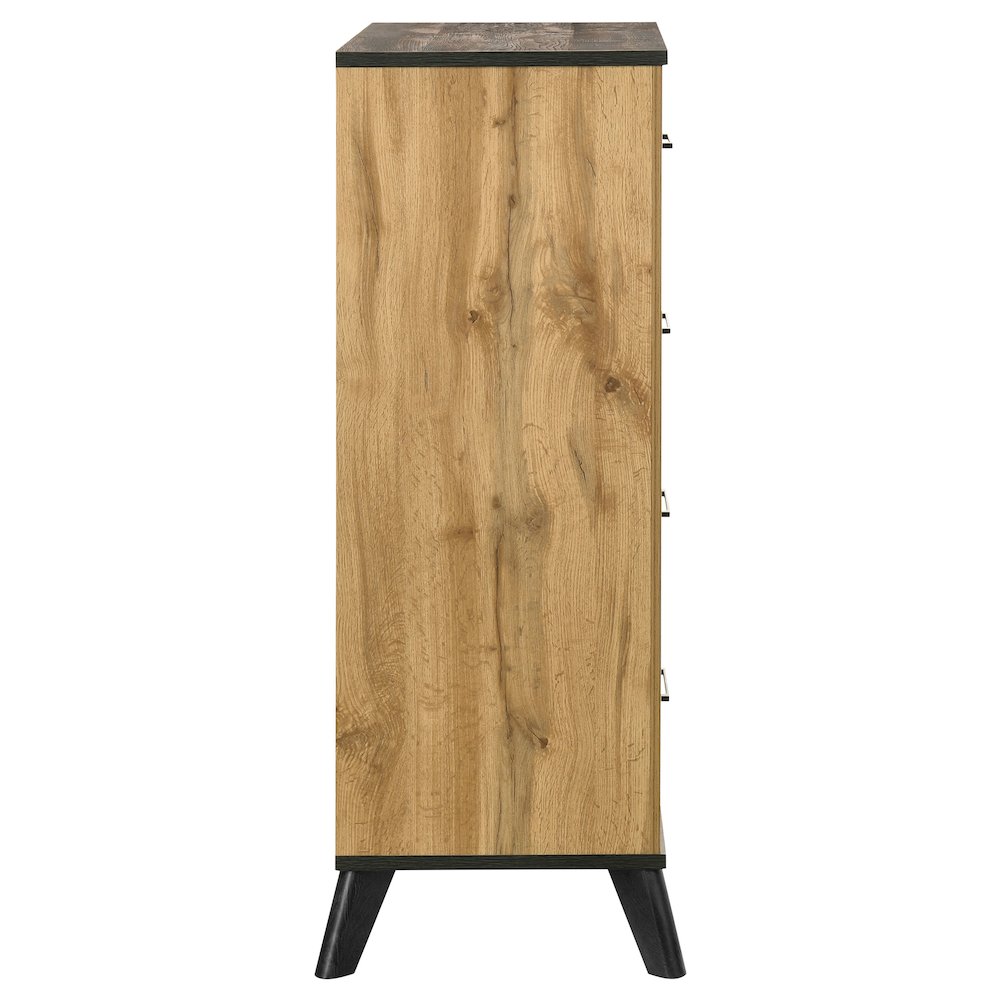 Kaywood 4-drawer Bedroom Chest of Drawers Natural Pine. Picture 9