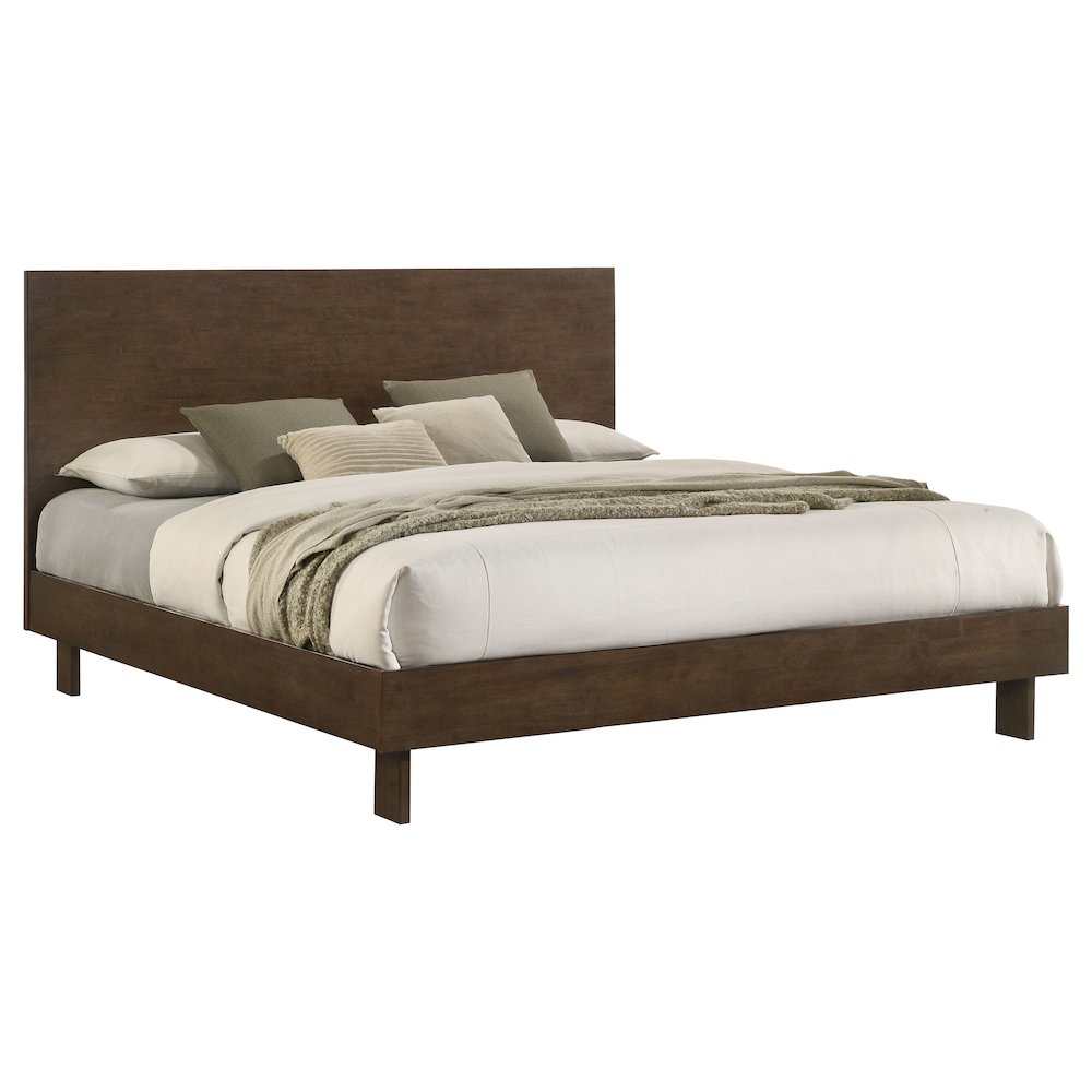 Glenwood 48-inch Eastern King Platform Panel Bed Warm Brown. Picture 3
