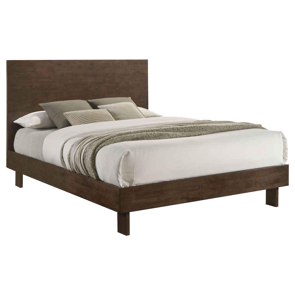 Glenwood 48-inch Queen Platform Panel Bed Warm Brown. Picture 3