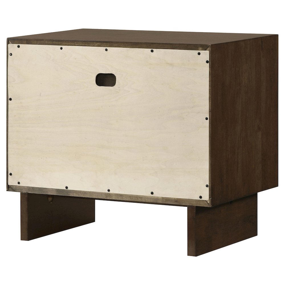 Glenwood 2-drawer Nightstand Bedside Table Warm Brown. Picture 8