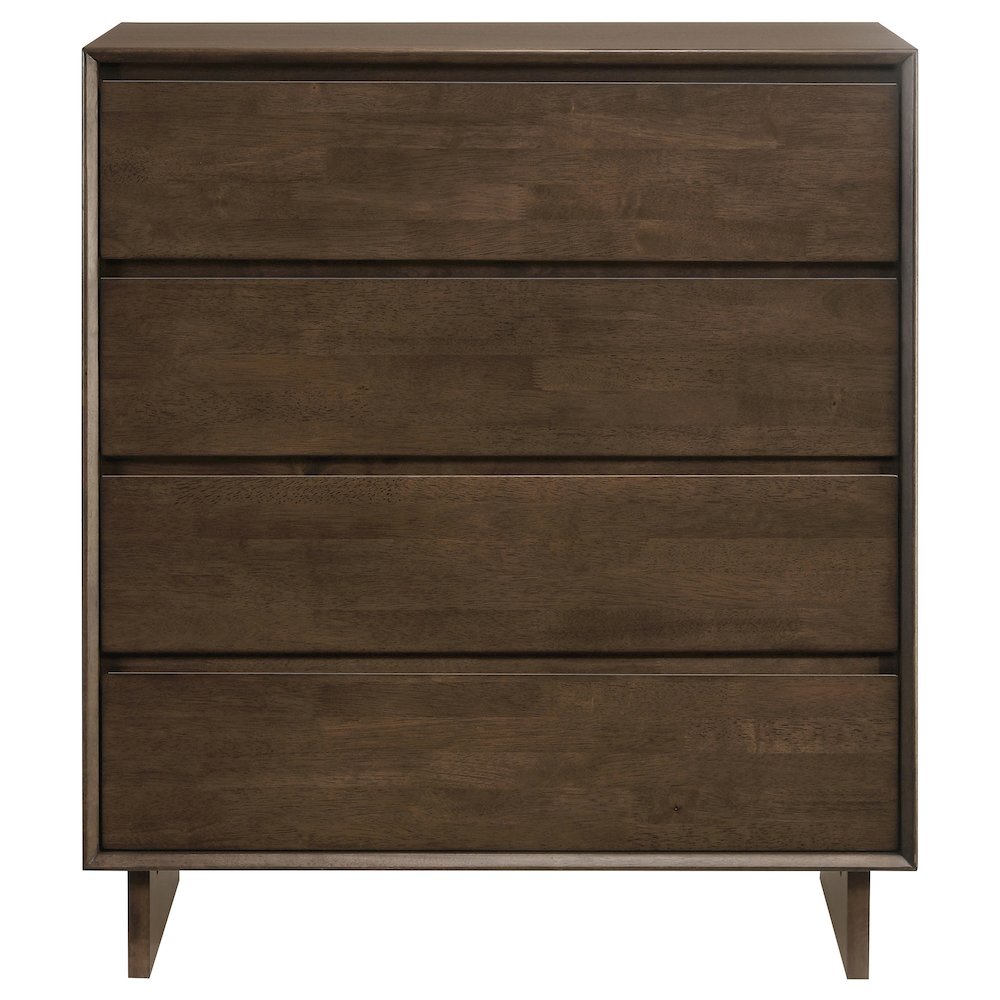 Glenwood 4-drawer Chest of Drawers Warm Brown. Picture 3