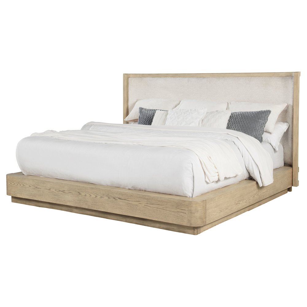Kailani 49-inch California King Wingback Bed Beige Oak. Picture 3