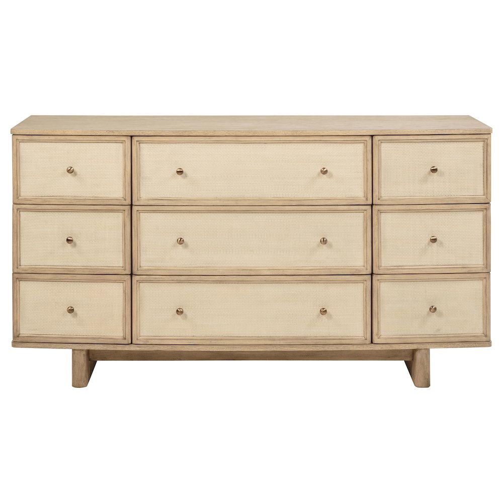 Kailani 9-drawer Dresser Cabinet Beige Oak. Picture 3