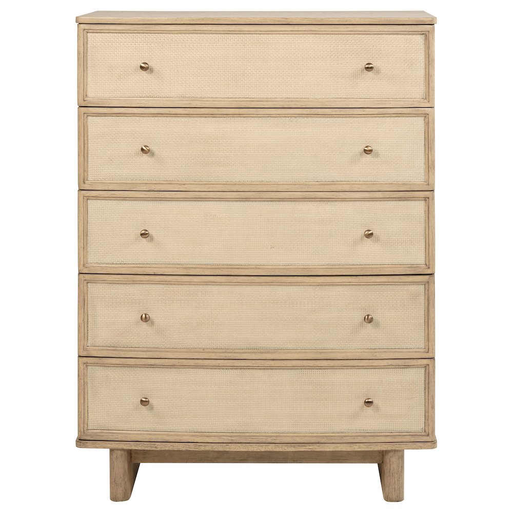 Kailani 5-drawer Bedroom Chest of Drawers Beige Oak. Picture 3
