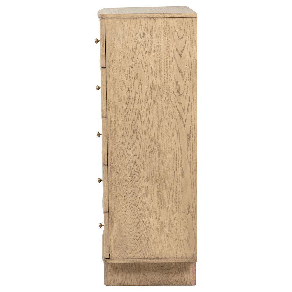 Kailani 5-drawer Bedroom Chest of Drawers Beige Oak. Picture 5