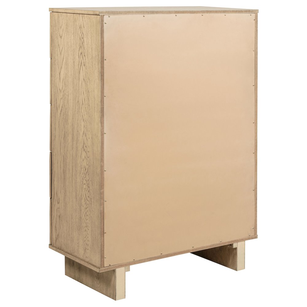 Kailani 5-drawer Bedroom Chest of Drawers Beige Oak. Picture 6