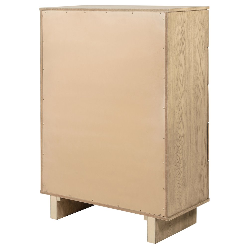 Kailani 5-drawer Bedroom Chest of Drawers Beige Oak. Picture 8