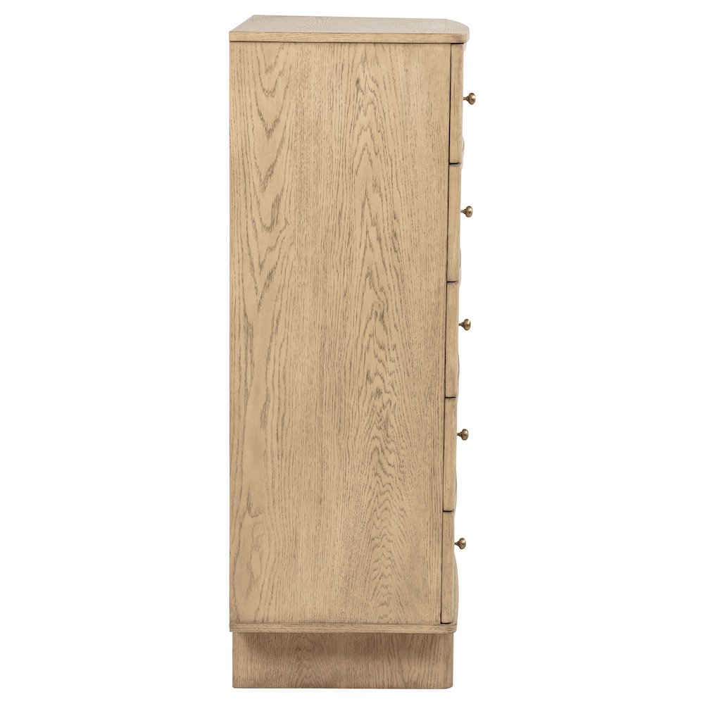 Kailani 5-drawer Bedroom Chest of Drawers Beige Oak. Picture 9