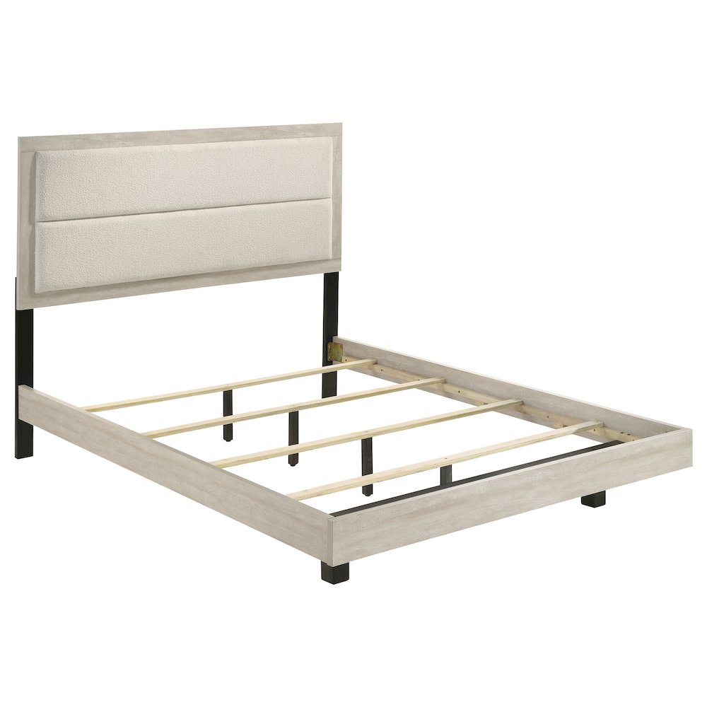 Trenton 54-inch Wood Full Panel Bed Rustic Cream. Picture 1