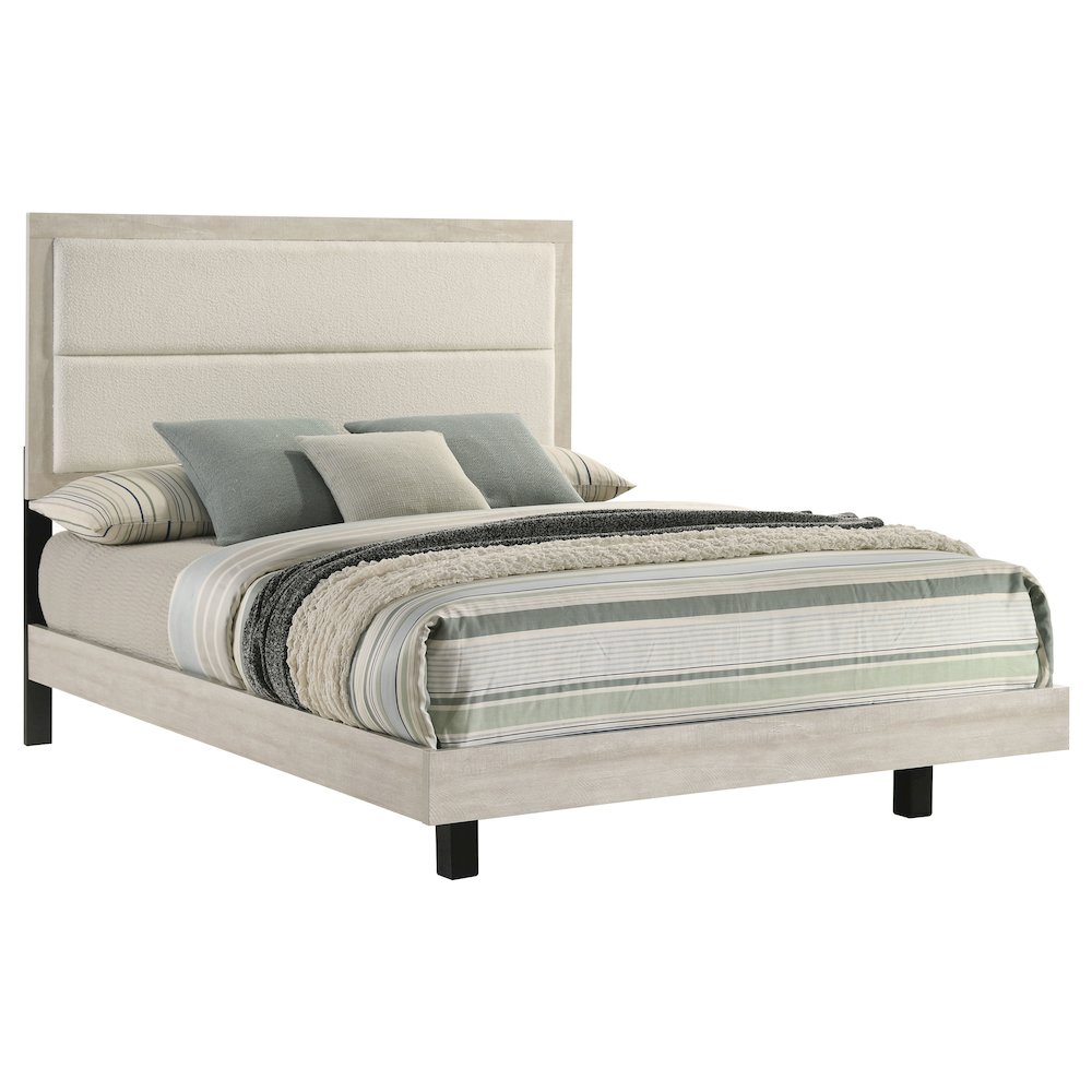 Trenton 54-inch Wood Full Panel Bed Rustic Cream. Picture 3